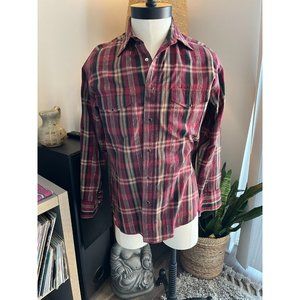 Wrangler Western Button Snap Plaid shirt Size Medium